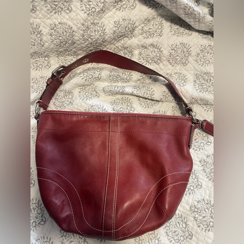 Red coach purse